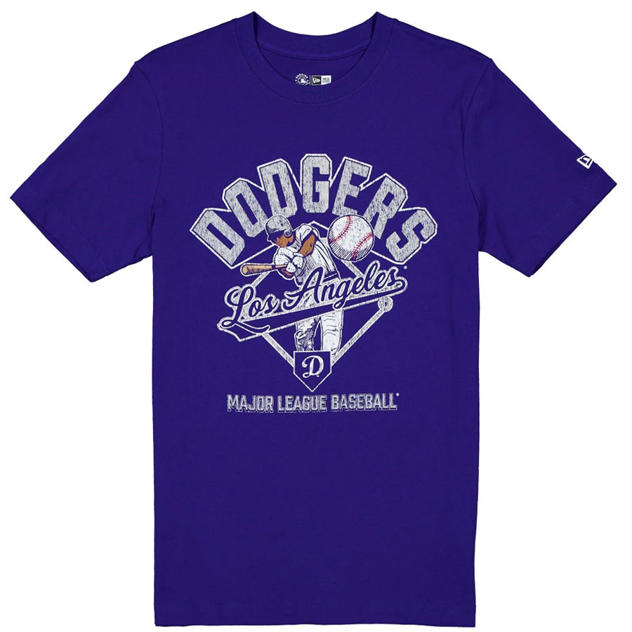 LOS ANGELES DODGERS MEN'S 2025 MLB COOPERSTOWN BATTING PRACTICE T-SHIRT - BLUE
