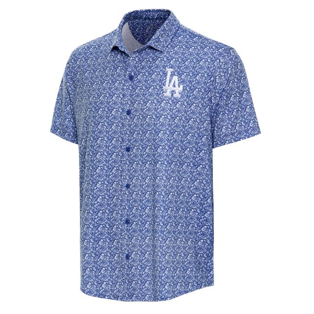 LOS ANGELES DODGERS MEN'S ANTIGUA APPAREL LIANTHUS POLO - BLUE