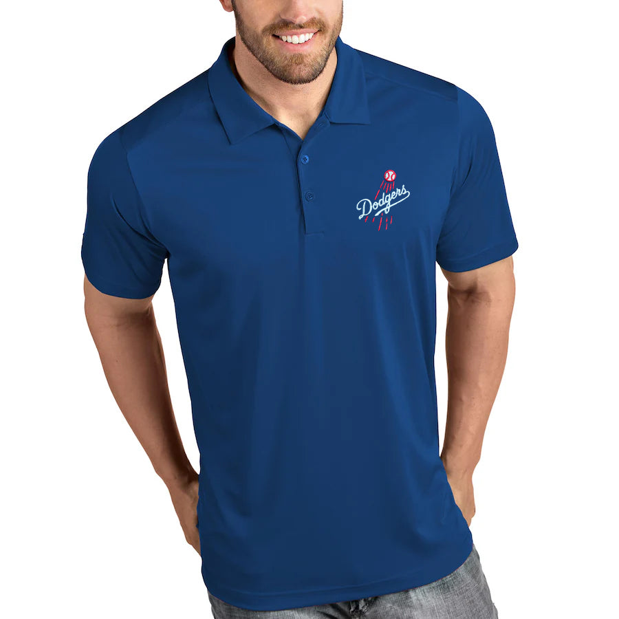 LOS ANGELES DODGERS MEN'S ANTIGUA TRIBUTE POLO - BLUE
