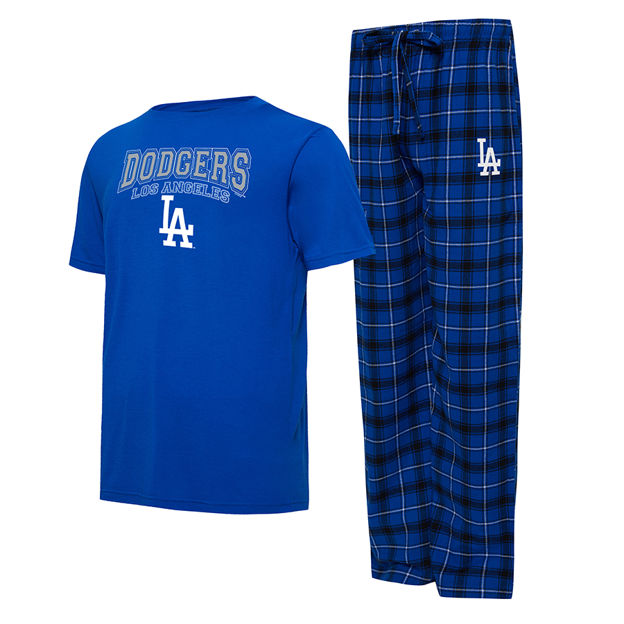 LOS ANGELES DODGERS MEN'S ARTIC T-SHIRT & FLANNEL PANT SET