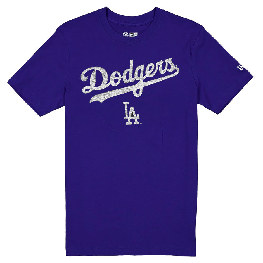 LOS ANGELES DODGERS MEN'S NEW ERA EVERGREEN BASIC T-SHIRT - BLUE