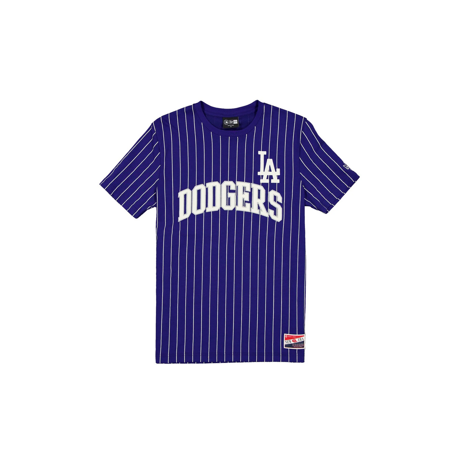 LOS ANGELES DODGERS MEN'S THROWBACK PINSTRIPE T-SHIRT - BLUE
