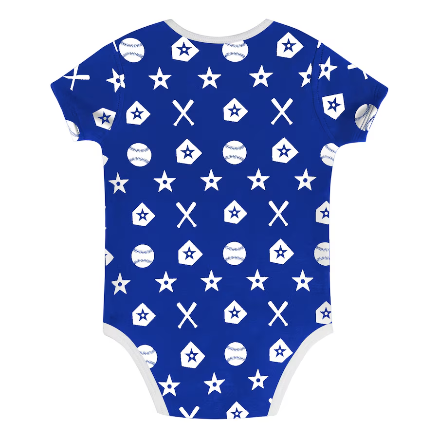 LOS ANGELES DODGERS NEWBORN ON DECK 2-PIECE BODYSUIT & DIAPER COVER SET - BLUE