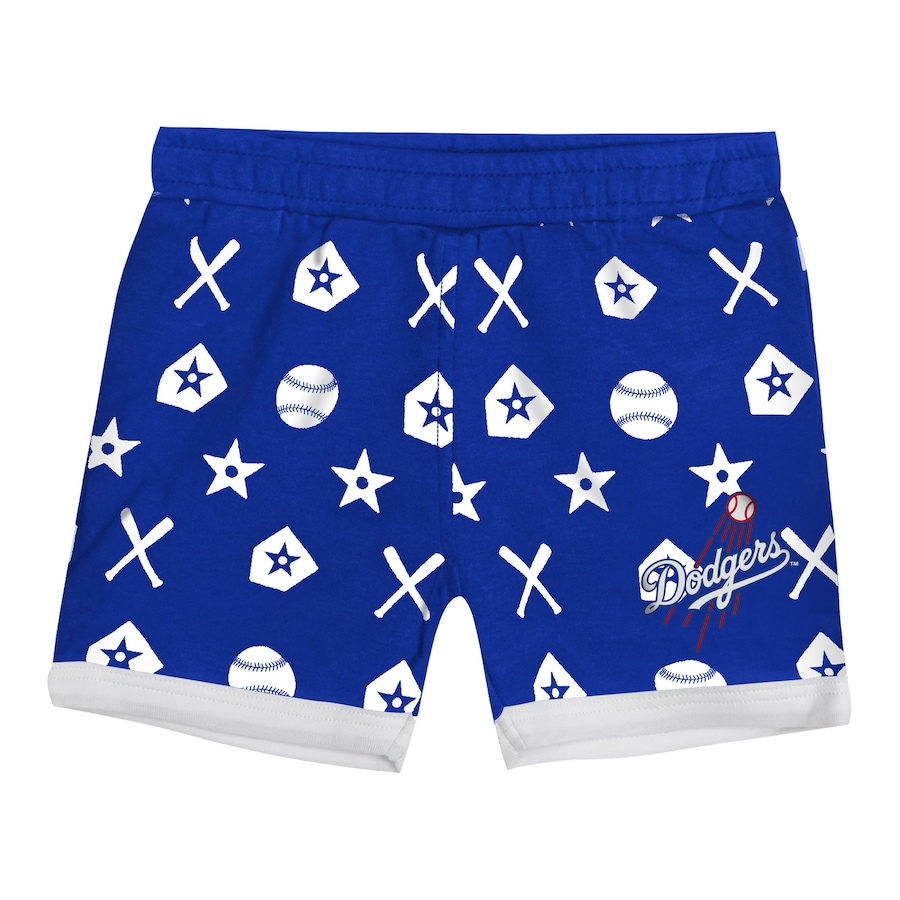 LOS ANGELES DODGERS NEWBORN ON DECK 2-PIECE BODYSUIT & DIAPER COVER SET - BLUE