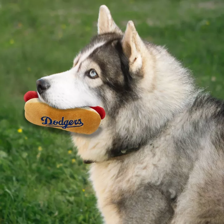 LOS ANGELES DODGERS PETS FIRST PLUSH HOT DOG TOY