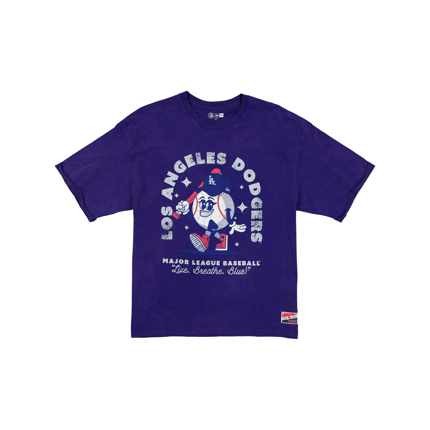LOS ANGELES DODGERS WOMEN'S BASEBALL FAN T-SHIRT - BLUE