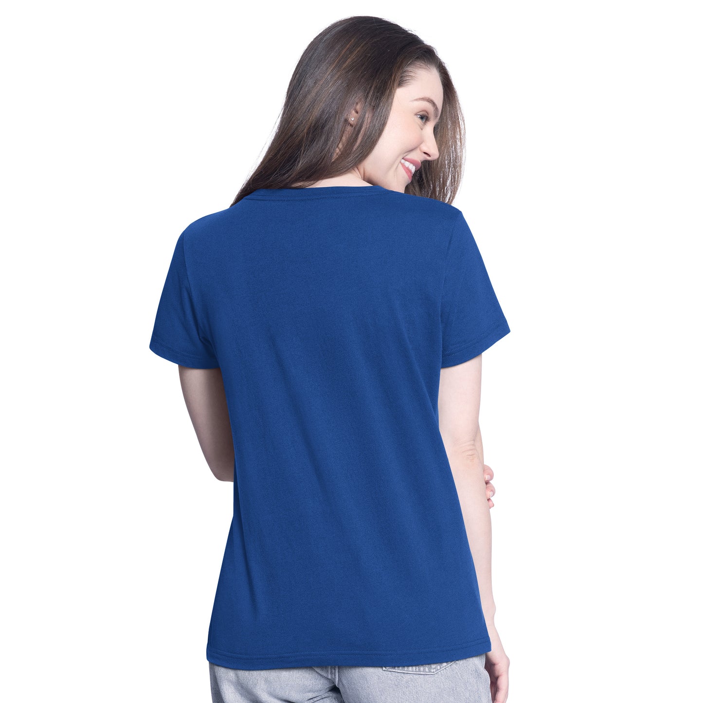 LOS ANGELES DODGERS WOMEN'S BATTER UP T-SHIRT - BLUE