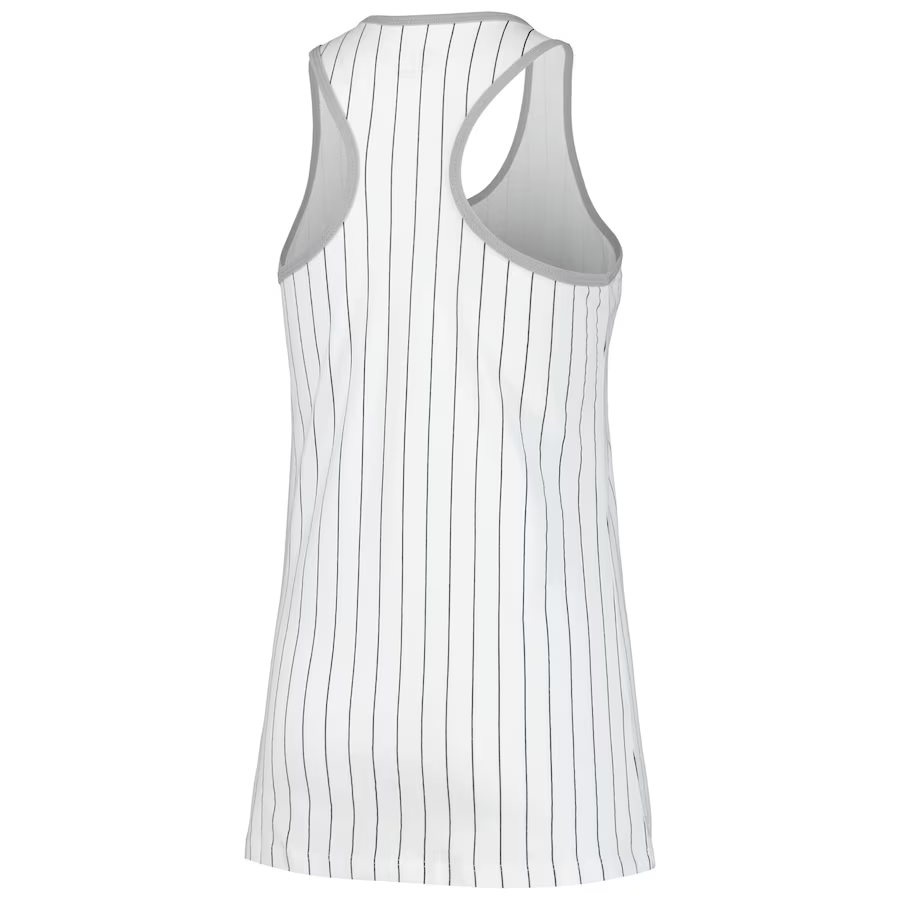 LOS ANGELES DODGERS WOMEN'S SEQUINS PINSTRIPE RACERBACK TANK TOP