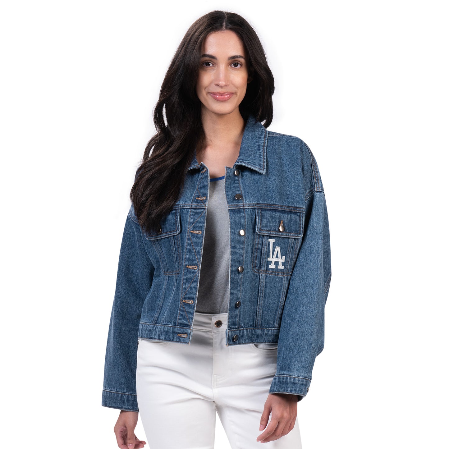 LOS ANGELES DODGERS WOMEN'S VICTORY DENIM JACKET