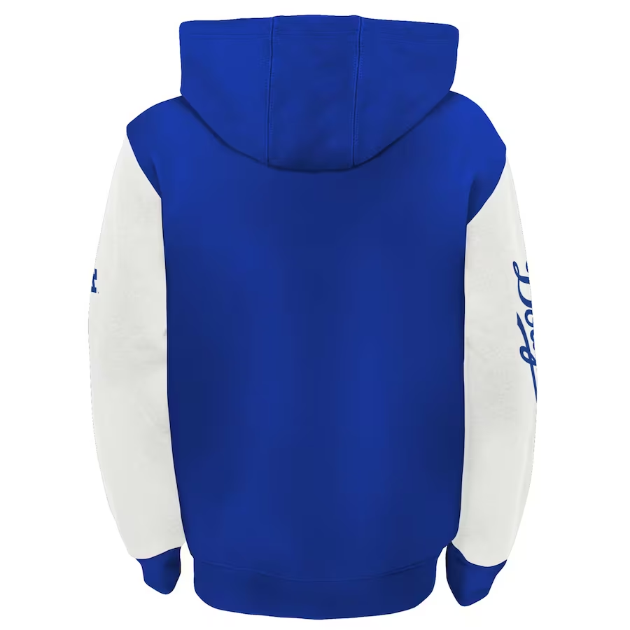 LOS ANGELES DODGERS YOUTH POSTER BOARD ZIP-UP HOODED SWEATSHIRT