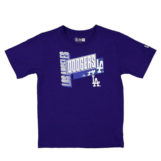 LOS ANGELES DODGERS YOUTH TRIPLE LOGO T-SHIRT - BLUE