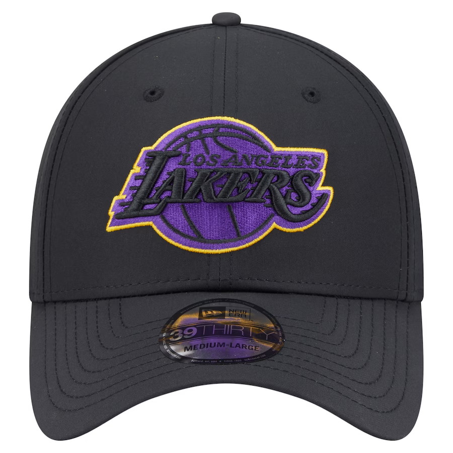LOS ANGELES LAKERS BLACK NIGHT 39THIRTY FLEX FIT HAT - BLACK