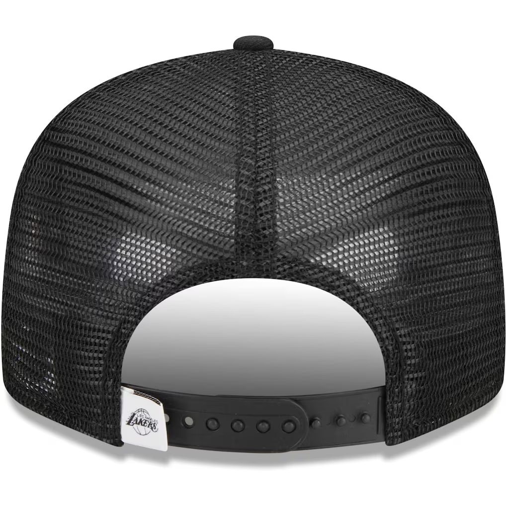 LOS ANGELES LAKERS EVERGREEN TRUCKER 9FIFTY SNAPBACK HAT - BLACK/WHITE