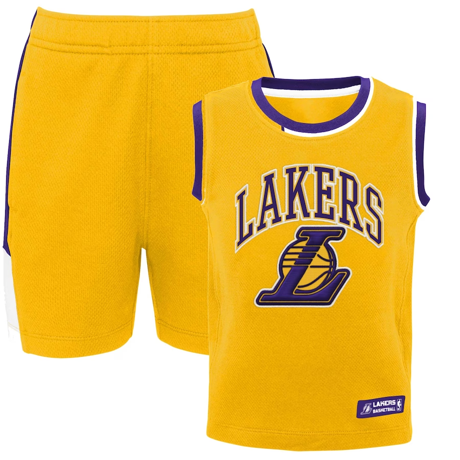 LOS ANGELES LAKERS KIDS ZONE DEFENSE TANK SHORT SET