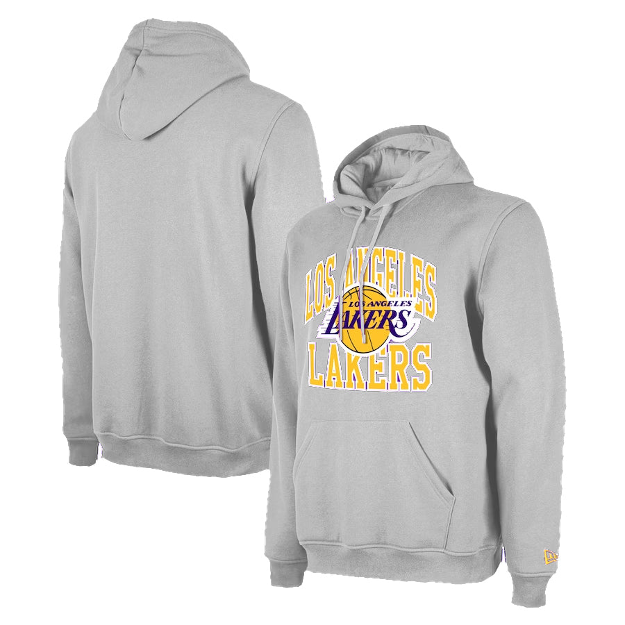 LOS ANGELES LAKERS MEN'S TIP OFF PULLOVER HOODED SWEATSHIRT - GRAY
