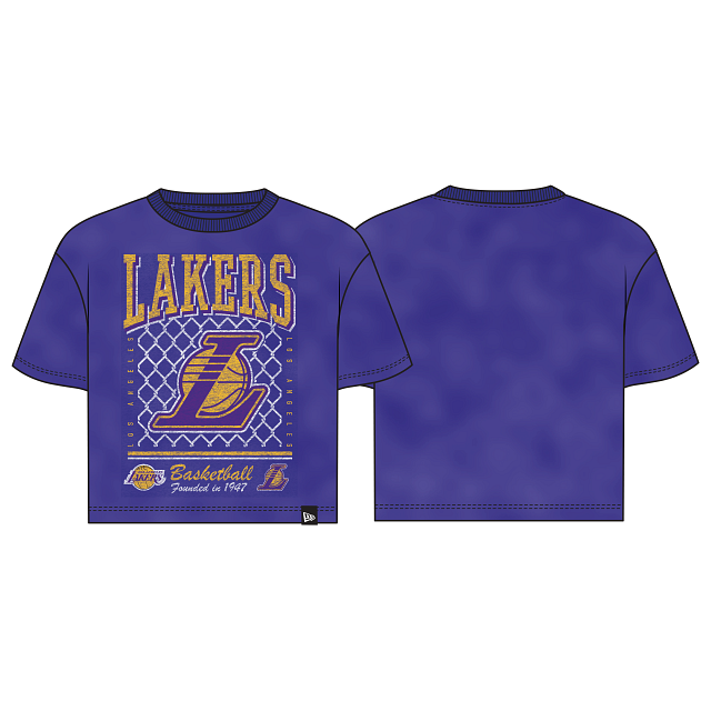 LOS ANGELES LAKERS WOMEN S OLD SCHOOL SPORT T SHIRT