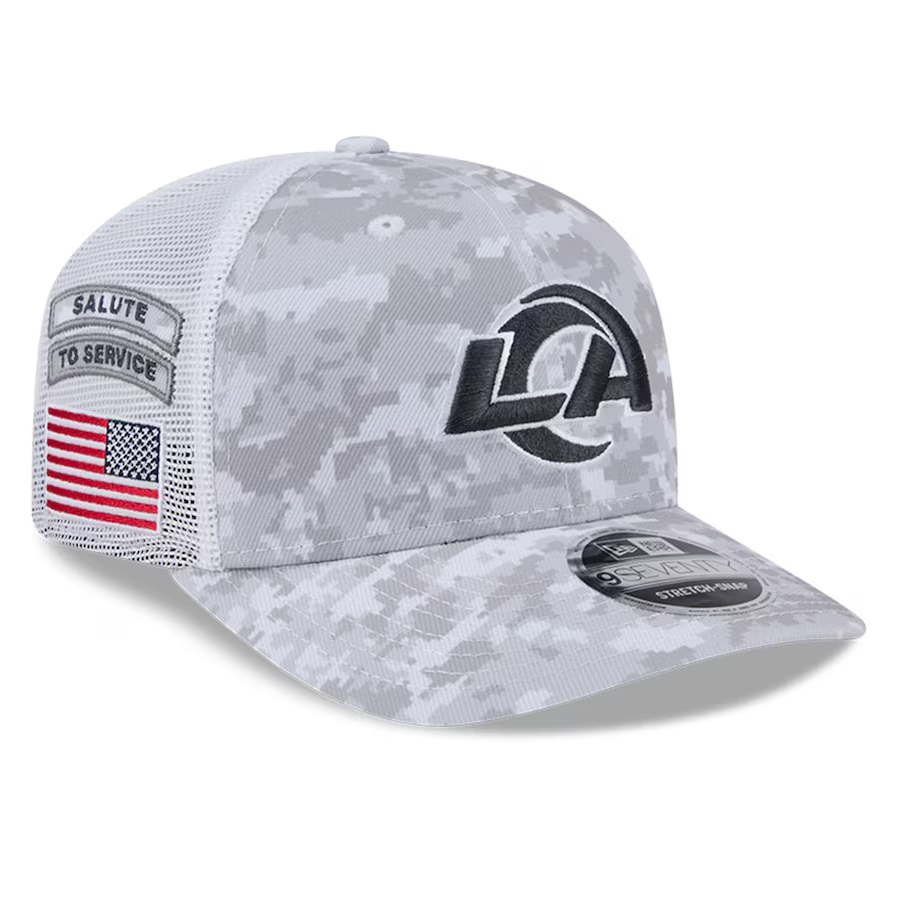 LOS ANGELES RAMS 2024 NFL SALUTE TO SERVICE 9SEVENTY STRETCH SNAPBACK JR S SPORTS