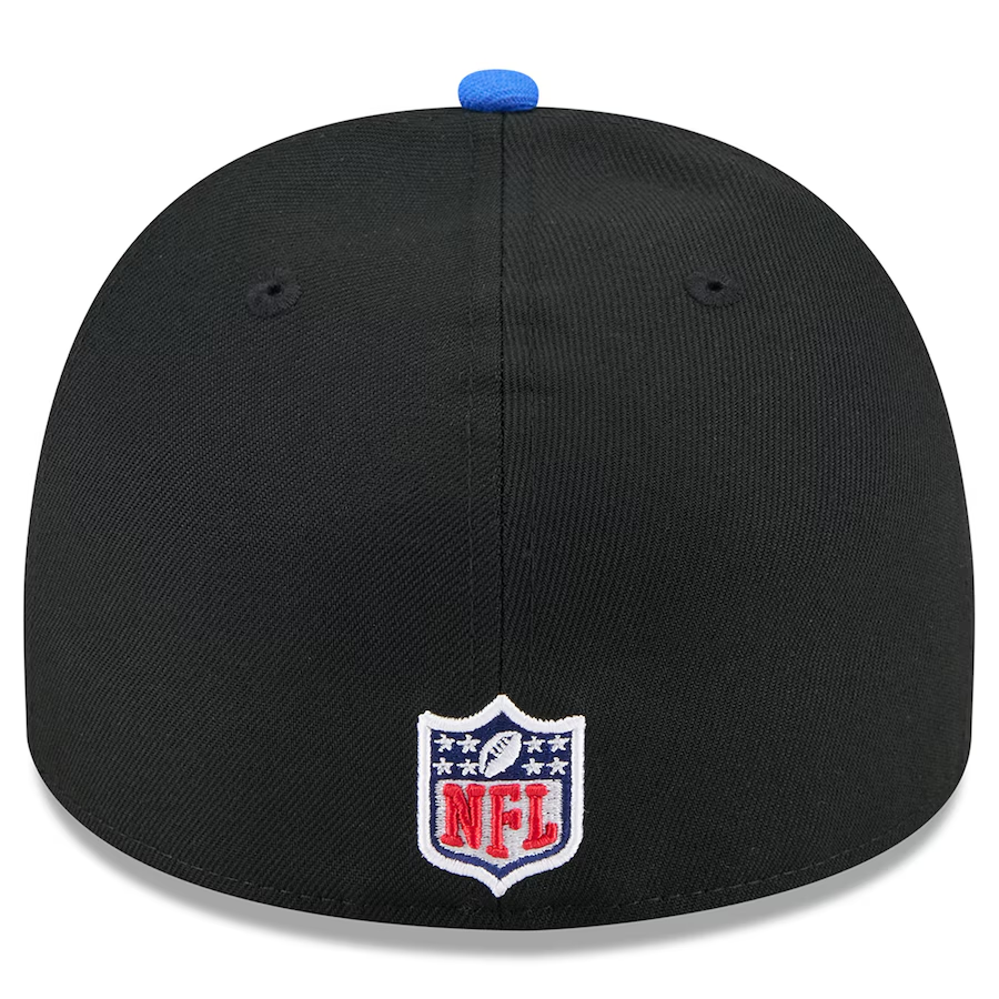 LOS ANGELES RAMS 2025 NFL DRAFT A-FRAME 59FIFTY FITTED HAT - BLACK/BLUE