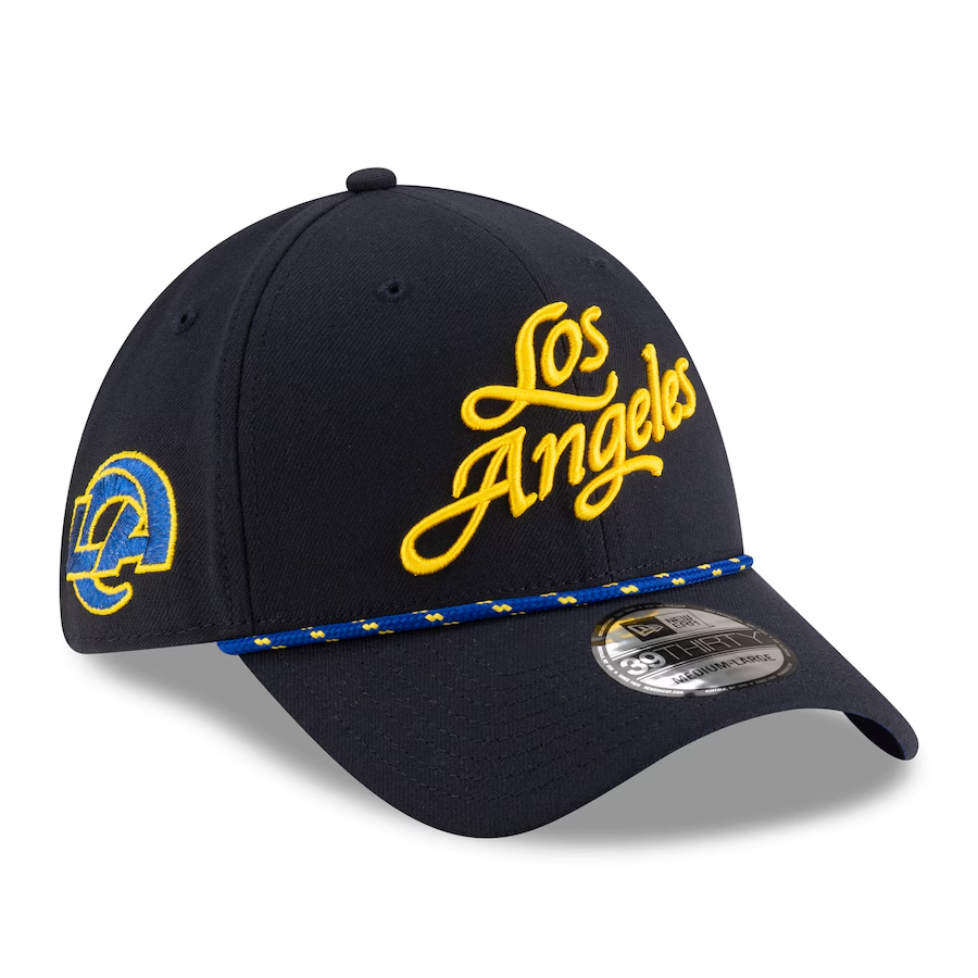 LOS ANGELES RAMS 2025 NFL RIVALRY SIDELINE COLLECTION 39THIRTY FLEX FIT HAT - MIDNIGHT NAVY