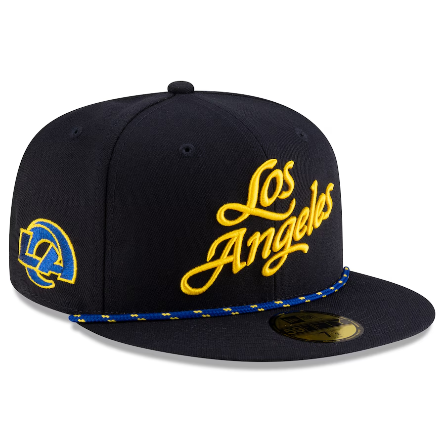 LOS ANGELES RAMS 2025 NFL RIVALRY SIDELINE COLLECTION 59FIFTY FITTED HAT - MIDNIGHT BLUE