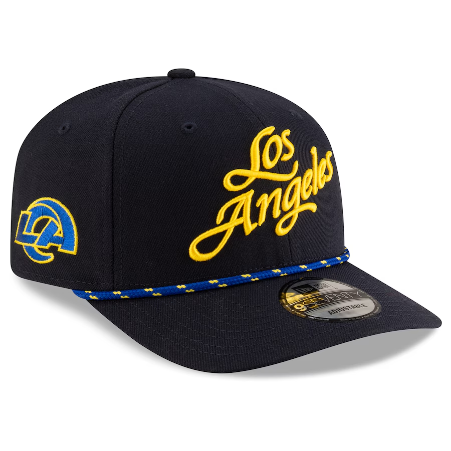 LOS ANGELES RAMS 2025 NFL RIVALRY SIDELINE COLLECTION 9SEVENTY ADJUSTABLE HAT - MIDNIGHT BLUE