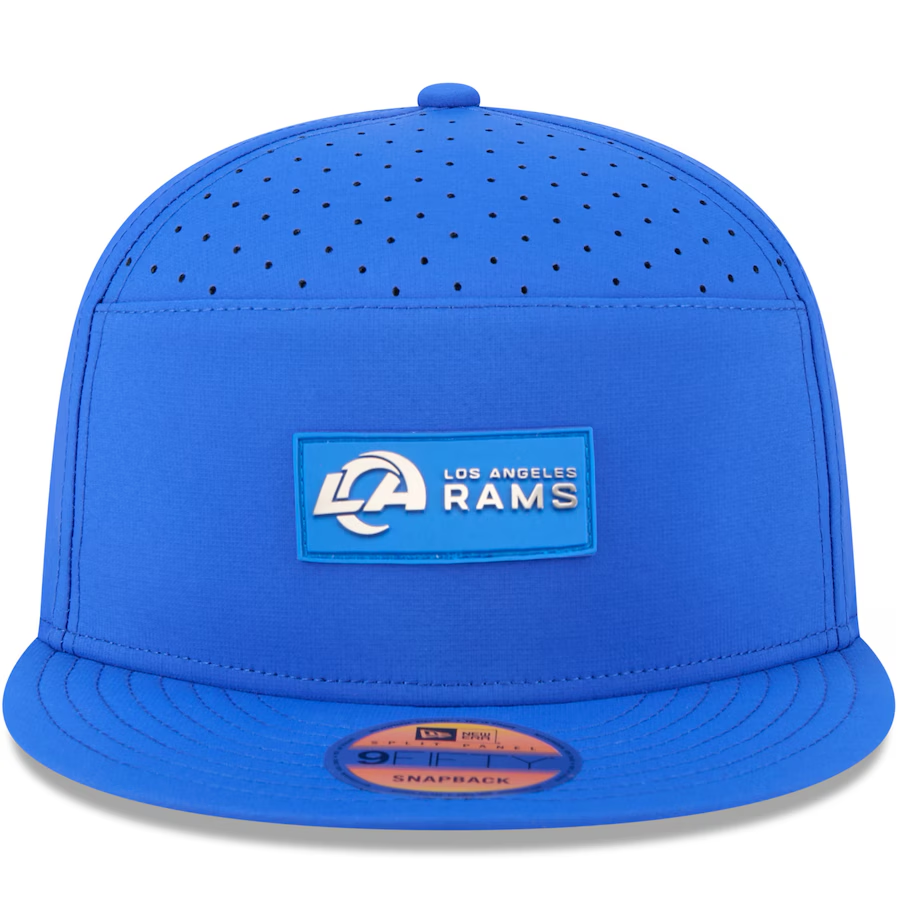 LOS ANGELES RAMS 2025 NFL SIDELINE 9FIFTY SPLIT SNAPBACK HAT - ROYAL