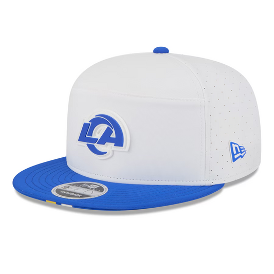 LOS ANGELES RAMS 2025 NFL TRAINING CAMP 9FIFTY SPLIT PANEL SNAPBACK HAT - WHITE