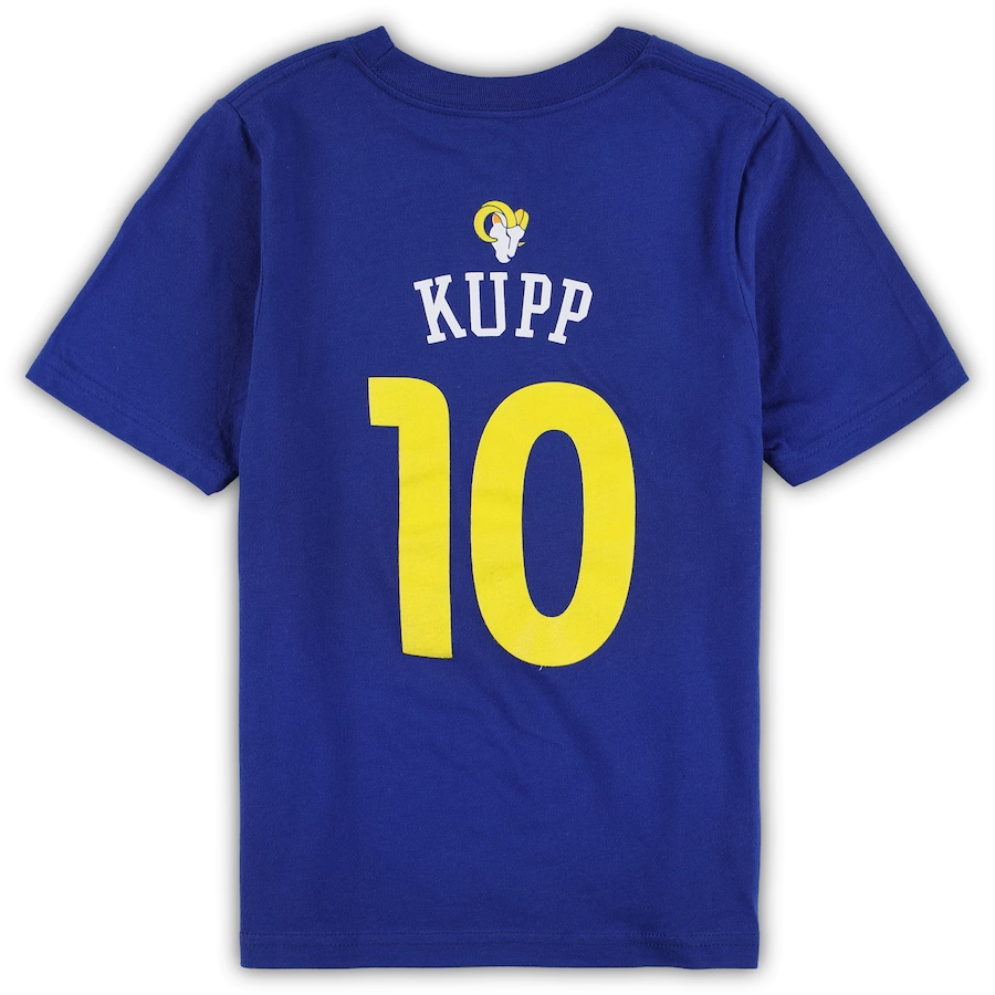 LOS ANGELES RAMS COOPER KUPP YOUTH MAINLINER PLAYER NAME & NUMBER T-SHIRT