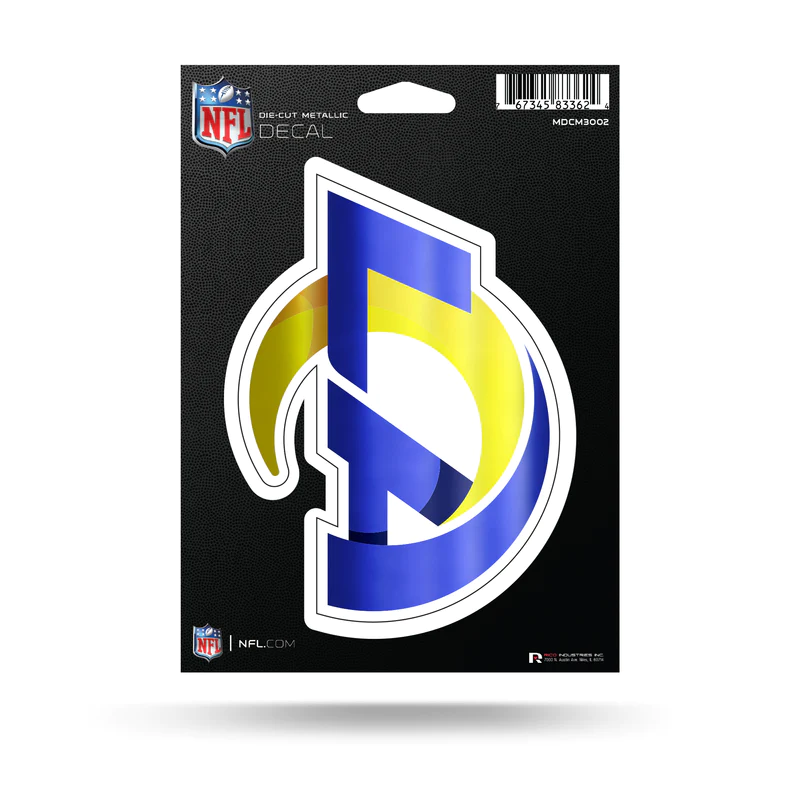 LOS ANGELES RAMS DIE CUT METALLIC STICKER