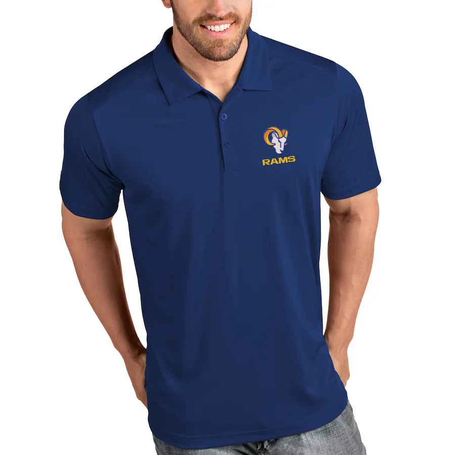 LOS ANGELES RAMS MEN'S ANTIGUA TRIBUTE POLO - ROYAL BLUE