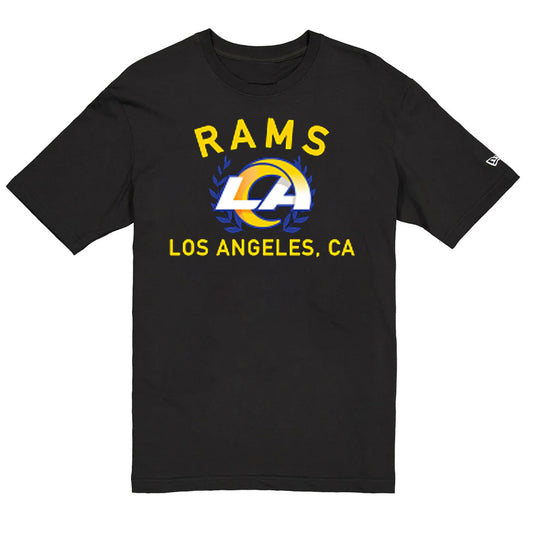 LOS ANGELES RAMS MEN'S NEW ERA 2025 NFL DRAFT T-SHIRT - BLACK