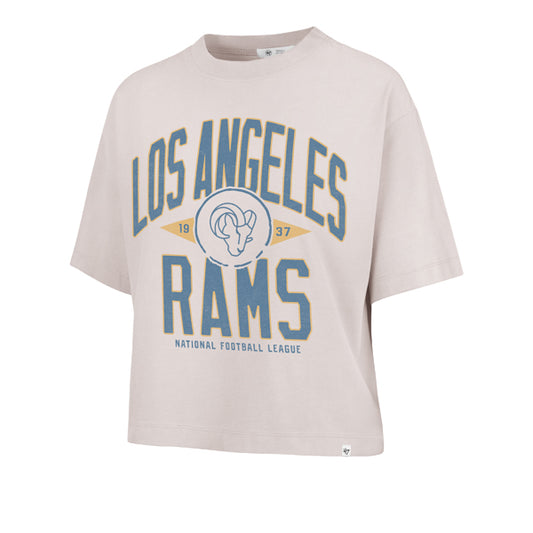 LOS ANGELES RAMS WOMEN'S '47 BRAND WINDTHROW RAVINE CROPPED T-SHIRT - MOJAVE