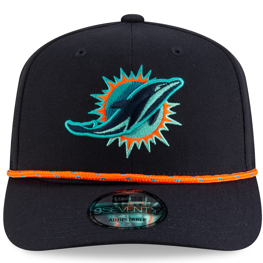 MIAMI DOLPHINS 2025 NFL RIVALRY SIDELINE COLLECTION 9SEVENTY ADJUSTABLE HAT - PITCH BLUE