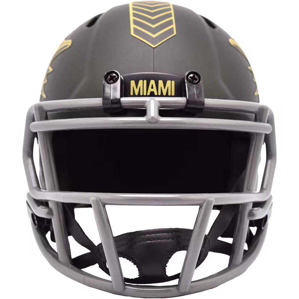 MIAMI DOLPHINS 2025 NFL SALUTE TO SERVICE RIDDELL SPEED MINI HELMET