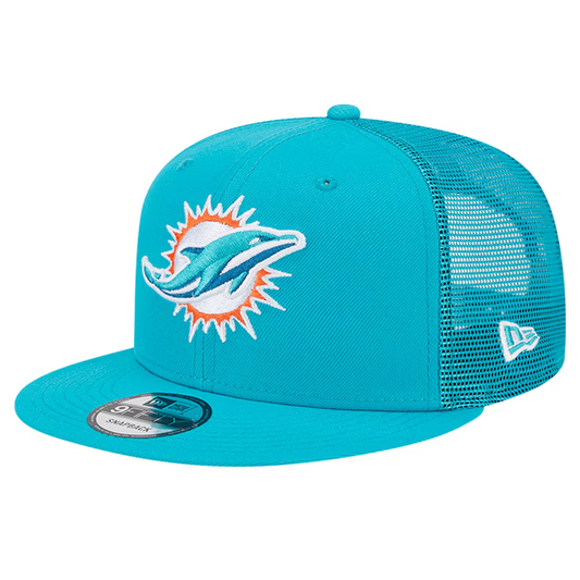MIAMI DOLPHINS EVERGREEN TRUCKER 9FIFTY SNAPBACK - AQUA