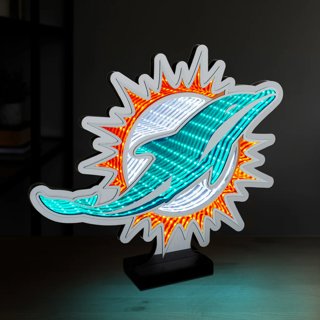 MIAMI DOLPHINS LED INFINITY LOGO LIGHT