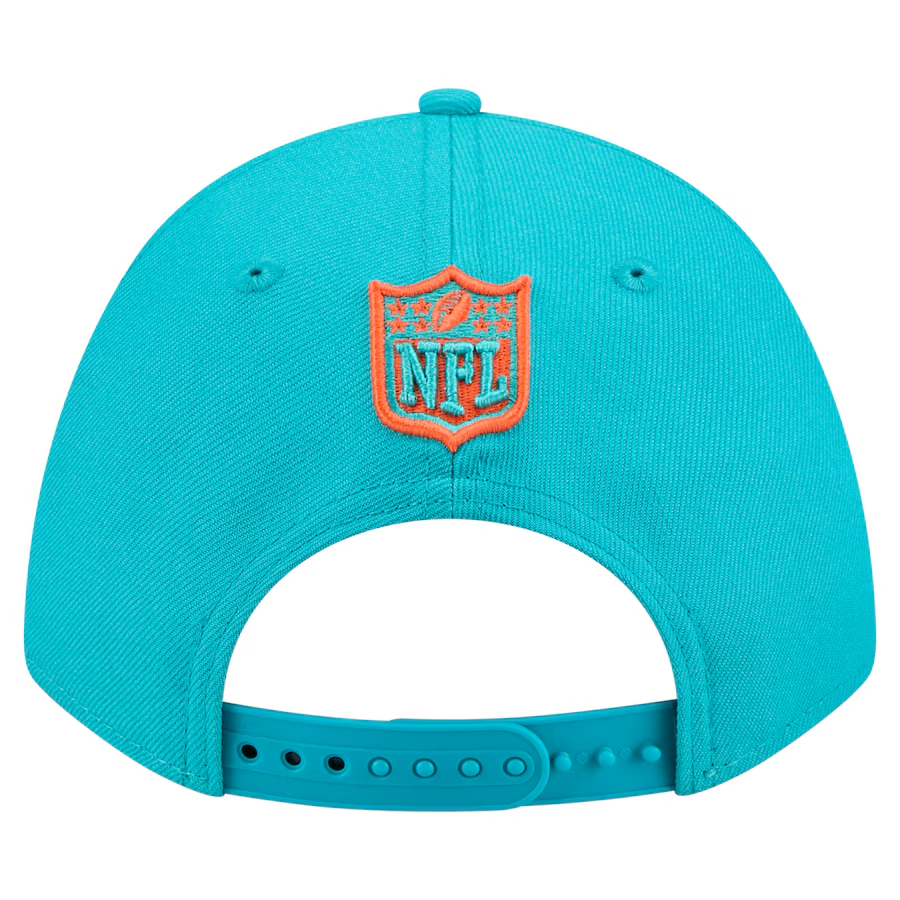 MIAMI DOLPHINS TEAM COLLECTION 9FORTY M-CROWN SNAPBACK ADJUSTABLE HAT - AQUA