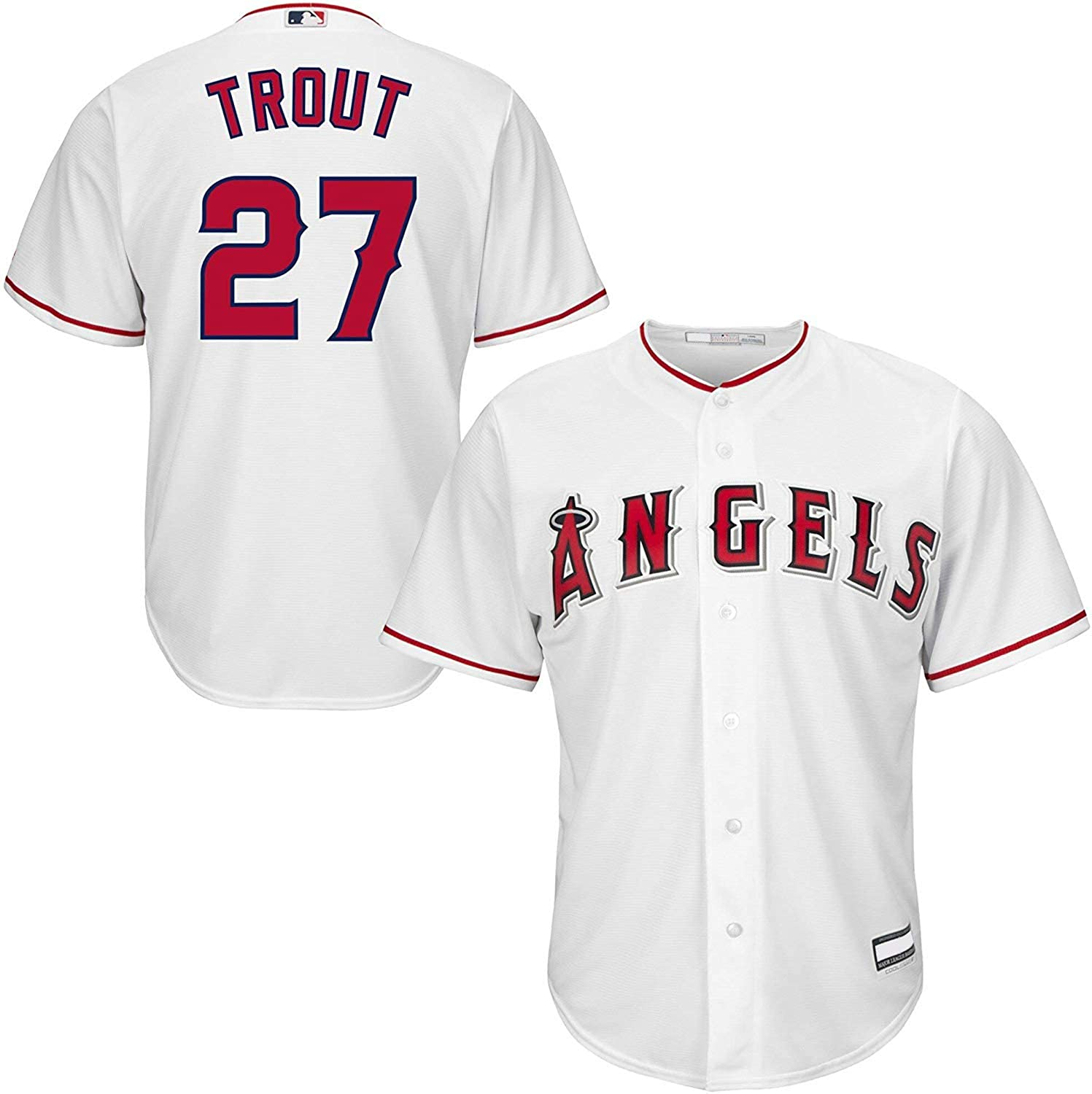 Outerstuff Mike Trout Kids Replica Los Angeles Angels Jersey - White White / M