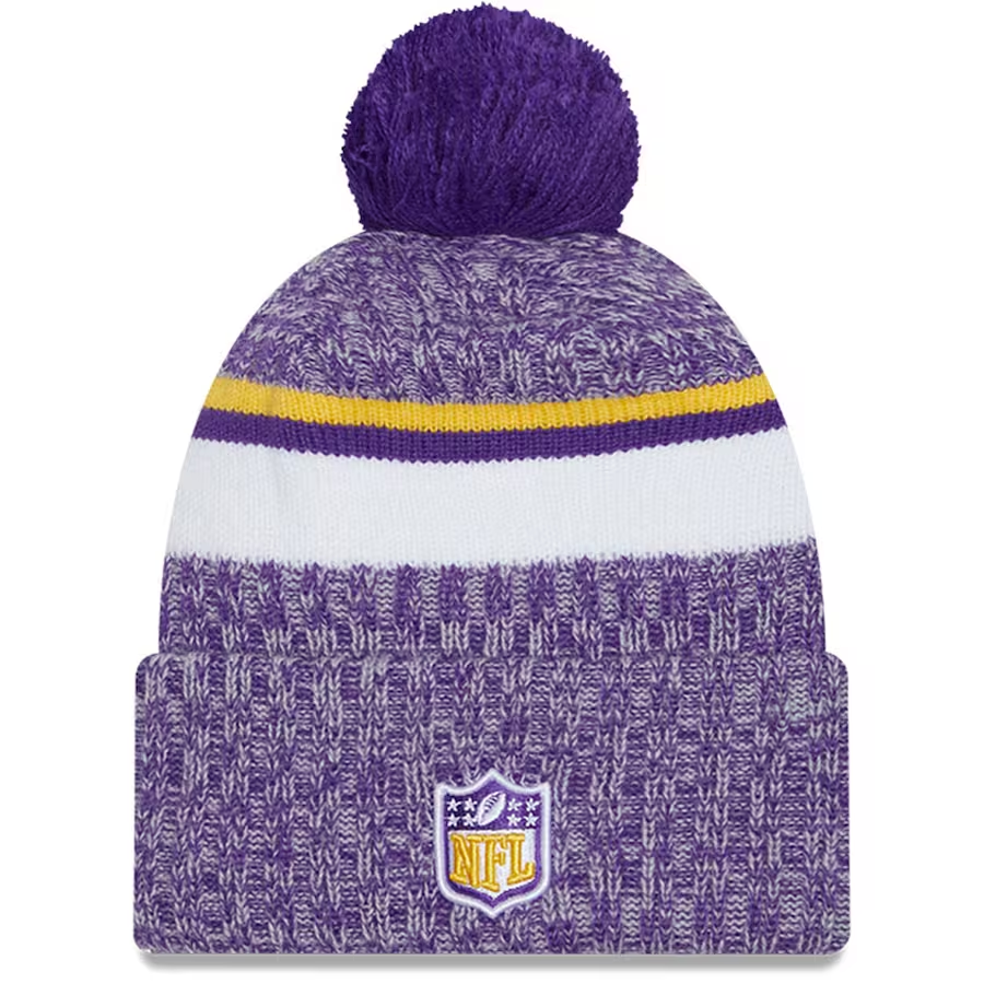 MINNESOTA VIKINGS 2023 NFL SIDELINE CUFFED KNIT WITH POM