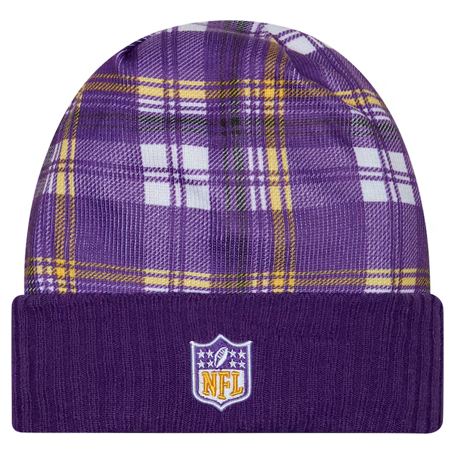 MINNESOTA VIKINGS 2024 NFL SIDELINE STATEMENT CUFFED KNIT BEANIE - PURPLE
