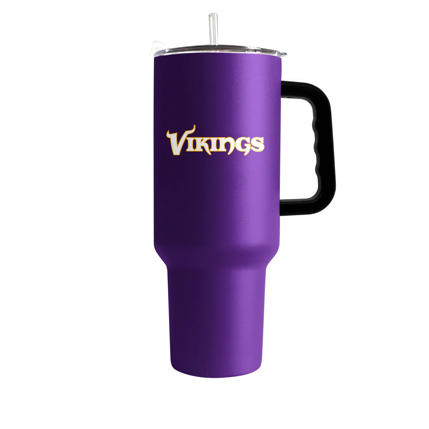 MINNESOTA VIKINGS 40OZ. FLIPSIDE TRAVEL TUMBLER WITH HANDLE