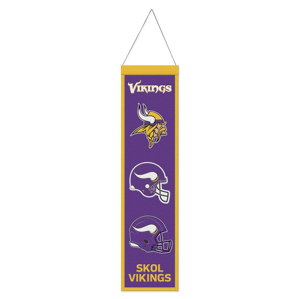 MINNESOTA VIKINGS 8" X 32" EVOLUTION WOOL BANNER