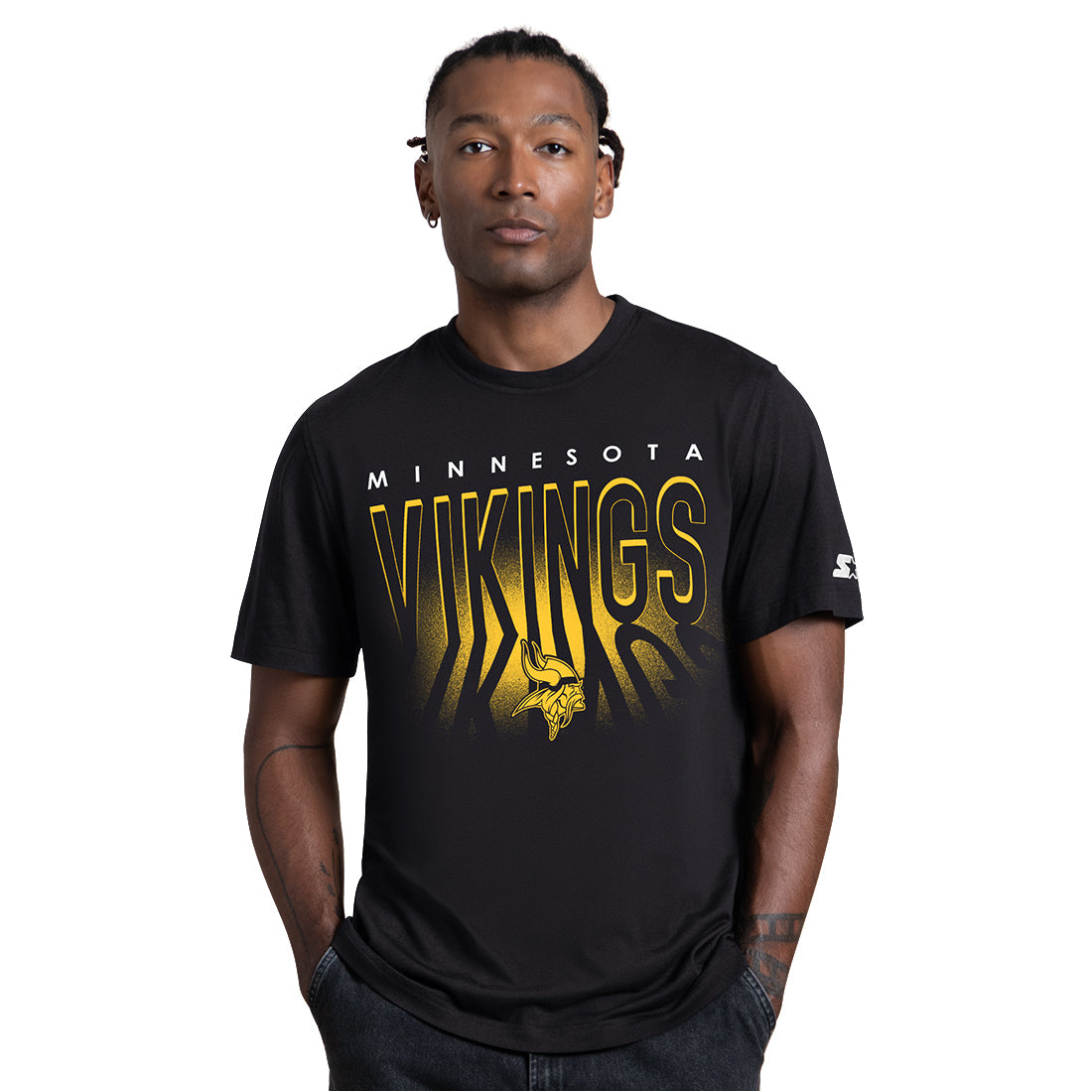 MINNESOTA VIKINGS MEN'S G-III BY CARL BANKS BACKLIT T-SHIRT - BLACK