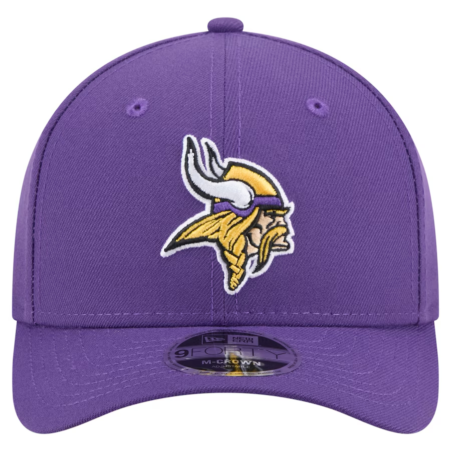 MINNESOTA VIKINGS TEAM COLLECTION 9FORTY M-CROWN SNAPBACK ADJUSTABLE HAT - PURPLE