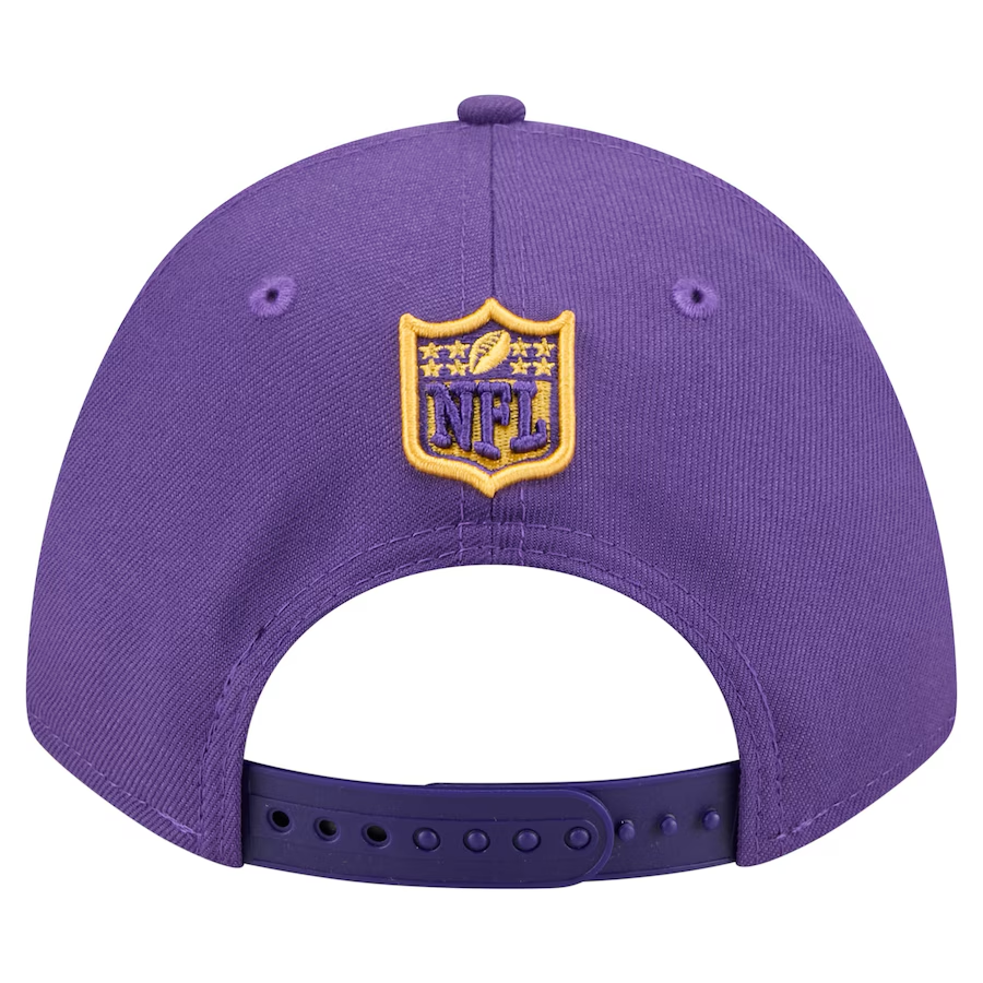 MINNESOTA VIKINGS TEAM COLLECTION 9FORTY M-CROWN SNAPBACK ADJUSTABLE HAT - PURPLE