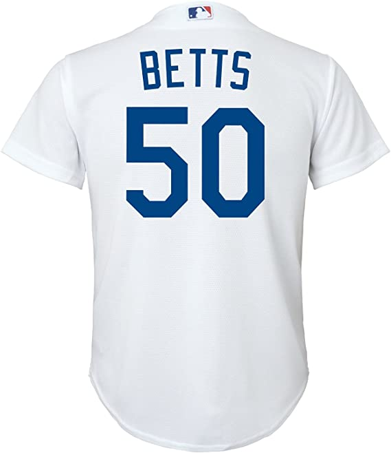 MOOKIE BETTS KIDS REPLICA LOS ANGELES DODGERS JERSEY - WHITE