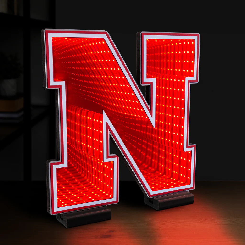NEBRASKA CORNHUSKERS LED INFINITY LOGO LIGHT