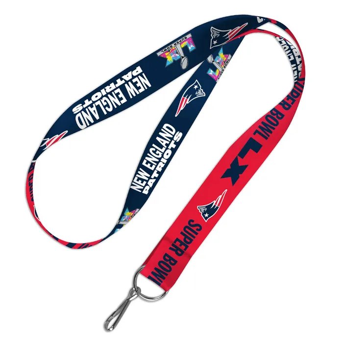 NEW ENGLAND PATRIOTS 2025 AFC CONFERENCE CHAMPIONS 1" LANYARD