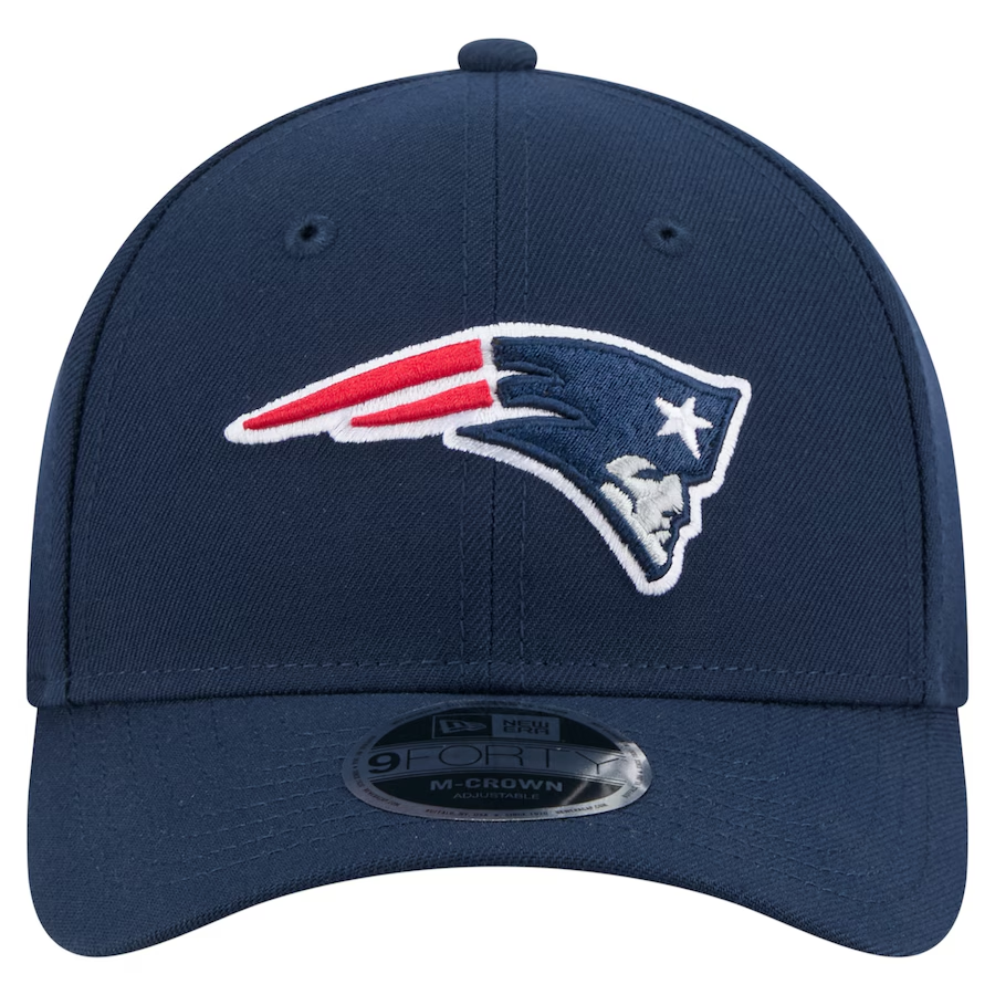 NEW ENGLAND PATRIOTS TEAM COLLECTION 9FORTY M-CROWN SNAPBACK ADJUSTABLE HAT - NAVY