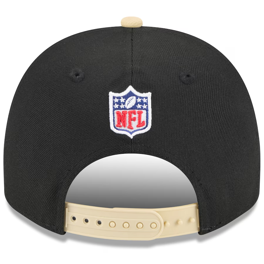 NEW ORLEANS SAINTS 2025 NFL DRAFT 9FIFTY A-FRAME SNAPBACK HAT - BLACK/GOLD